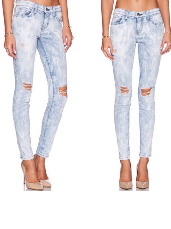 Current/Elliott Denim - Current/Elliot The Ankle Skinny Cheville City Bleach Destroy Jeans Size 26
